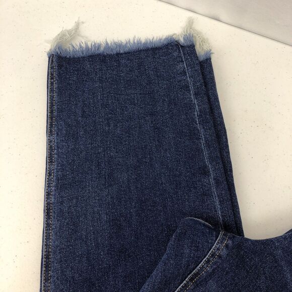 Lovervet By Vervet Jeans Womens Plus 20 Blue High Rise Straight Raw Hem NWT - Picture 5 of 10